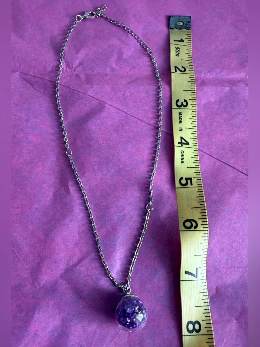 Purple Orb Pendant Necklace - Women Jewelry